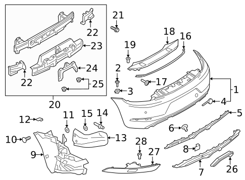 Bumper & Components - Rear for 2022 Porsche 718 Spyder #2