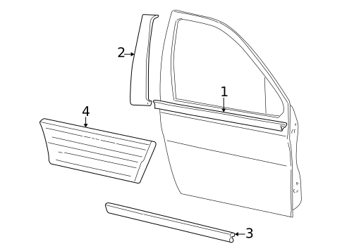 Exterior Trim - Front Door for 2006 Mercury Monterey #0