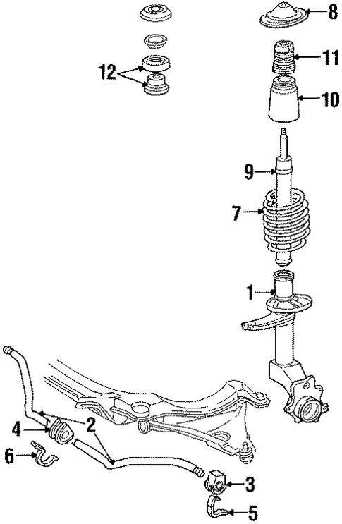 Spring & Stabilizer for 1985 Volkswagen Quantum #0