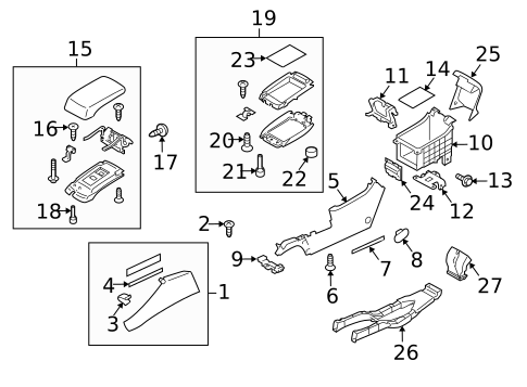 Center Console for 2011 Subaru Legacy #0