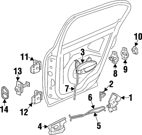 Lock & Hardware for 1997 Oldsmobile Cutlass #1