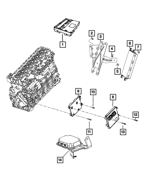 Keys, Modules and Engine Controllers for 2014 Ram 3500 #3