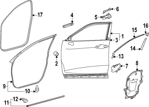 Door & Components for 2023 Toyota Venza #0