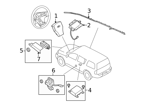 Air Bag Components for 2008 INFINITI QX56 #0