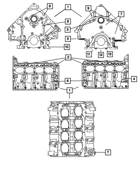 Cylinder Block for 2009 Jeep Grand Cherokee #0