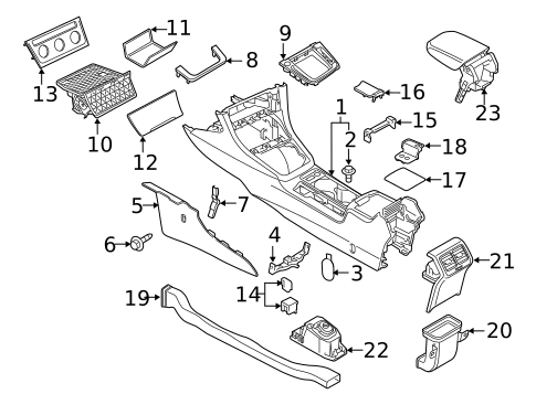 Center Console for 2021 Volkswagen Golf #0