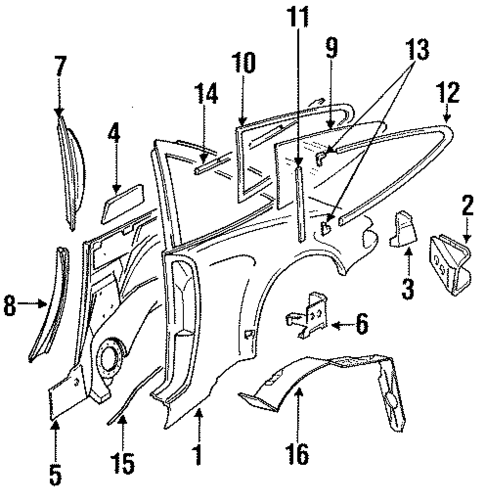 Quarter Panel & Components for 1993 Porsche 911 #0