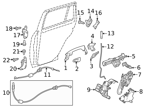 Rear Door for 2015 Mercedes-Benz GLK250 #1