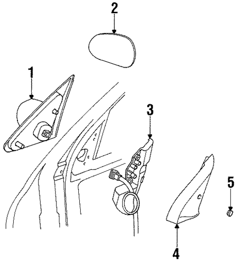 Outside Mirrors for 1998 Mercury Mystique #0