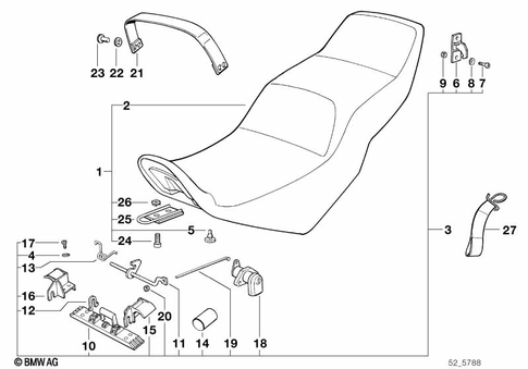 Bench Seat for 1989 BMW-Motorrad K 75 C #0