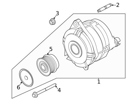 Alternator/Generator & Related Components for 2023 Ford Police Interceptor Utility #1