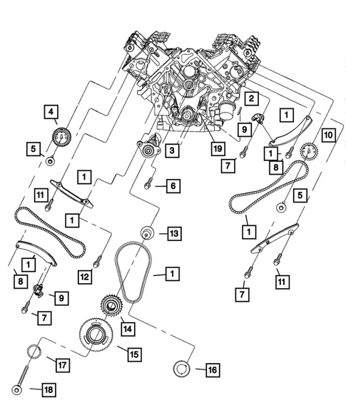 Timing Belt and Cover for 2004 Dodge Dakota #0