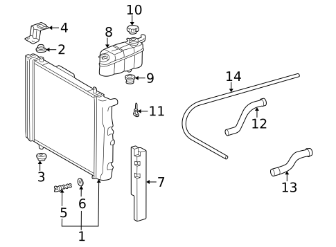 Radiator & Components for 2009 Mercedes-Benz G550 #0