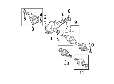 Carrier & Front Axles for 2008 BMW 528xi #0