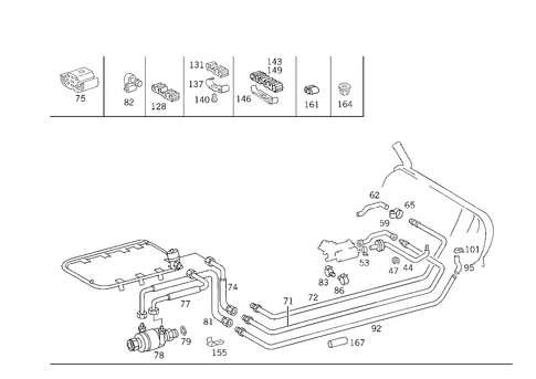 Fuel Lines for 1993 Mercedes-Benz 500E #1