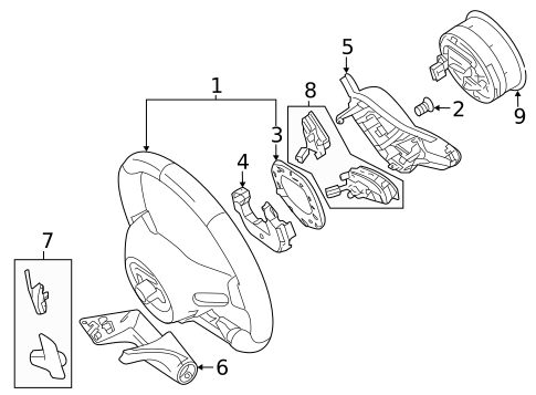 Steering Wheel & Trim for 2021 Mercedes-Benz GLA35 AMG #2
