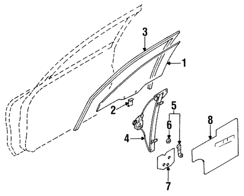 Front Door for 1997 Mitsubishi Galant #1
