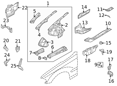 Structural Components & Rails for 1999 BMW 328i #0