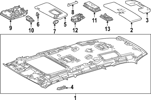 Interior Trim - Roof for 2025 Lexus LX700h #0