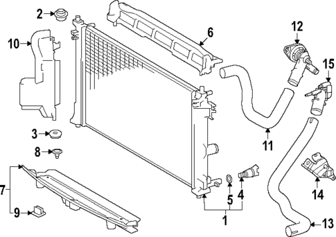 Radiator & Components for 2025 Toyota Corolla Cross #0
