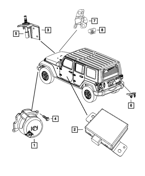Horns for 2014 Jeep Wrangler #1