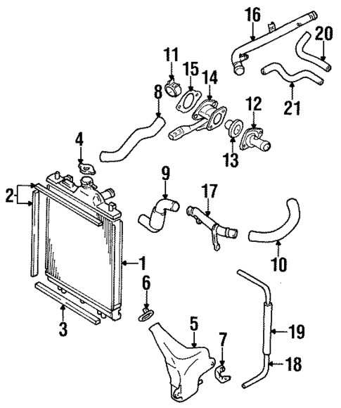 Radiator & Components for 1999 Chevrolet Metro #1