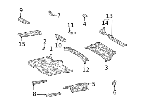 Floor & Rails for 2003 Toyota Matrix #0