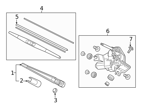 Wiper & Washer Components for 2022 Honda Pilot #1