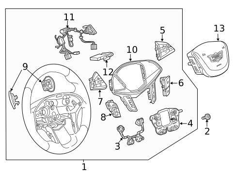 Steering Wheel & Trim for 2018 Cadillac XT5 #0