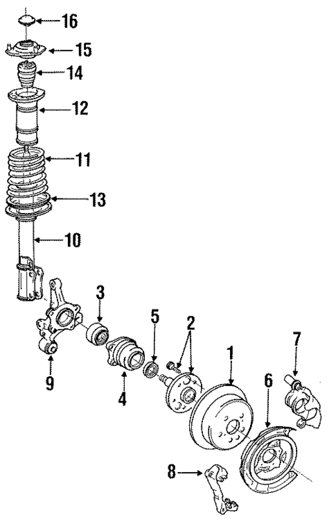 Rear Suspension for 1991 Lexus ES250 #0