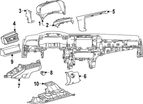 Instrument Panel Components for 2025 Toyota Camry #0