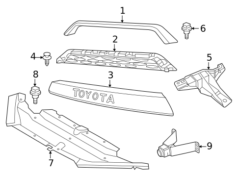 Grille & Components for 2024 Toyota 4Runner #1