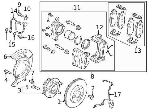 Front Brakes for 2019 Hyundai Ioniq #0