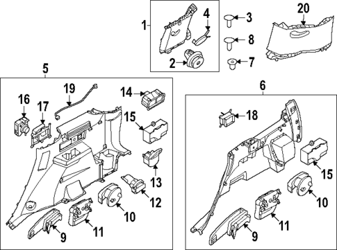 Interior Trim - Quarter Panels for 2025 Hyundai Santa Fe #0