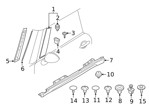Exterior Trim - Pillars for 2024 Mini Cooper Countryman #0
