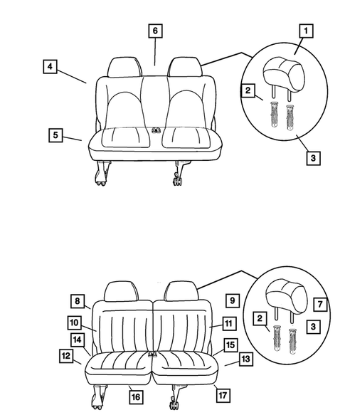 Rear Seats-Folding and Quads for 2006 Chrysler Town & Country #1