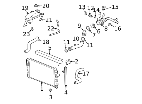 Radiator & Components for 2003 Oldsmobile Alero #0