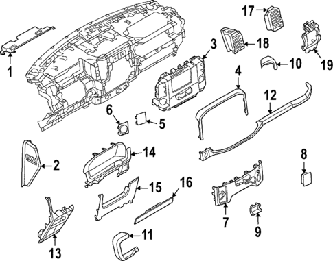 Instrument Panel Components for 2023 Ford F-150 Lightning #1