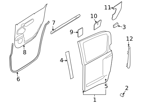 Door & Components for 2015 Nissan Armada #1