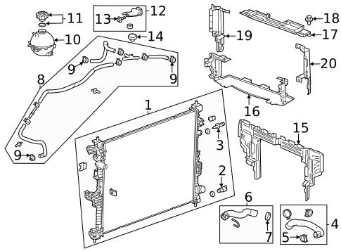 Radiator & Components for 2022 GMC Sierra 1500 #12