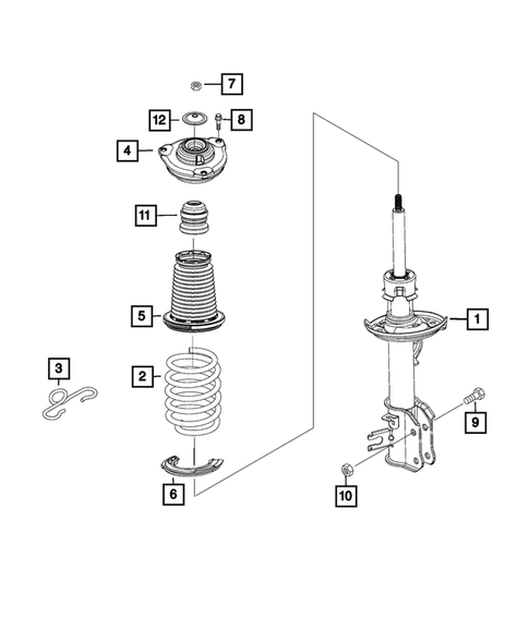 Front Suspension, Strut and Cradle for 2022 Jeep Renegade #0