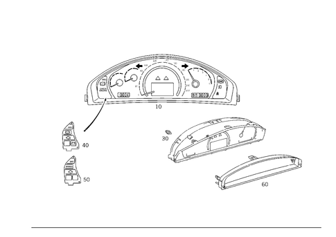 Instrument Cluster for 2005 Mercedes-Benz S55 AMG #2