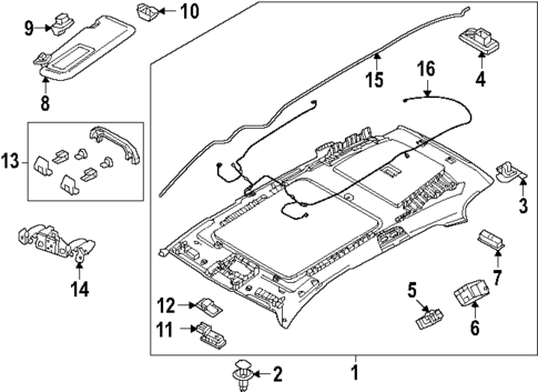 Interior Trim - Roof for 2025 Mazda CX-90 #1