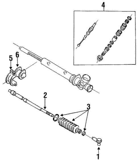 Steering Gear & Linkage for 1995 Mazda MX-3 #0