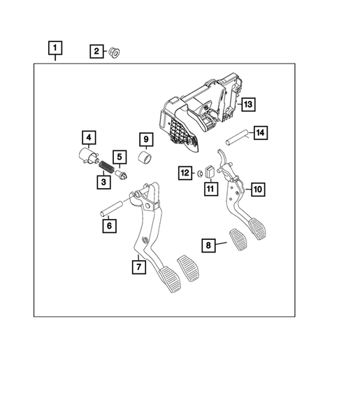 Brake Pedals for 2018 Fiat 500X #1
