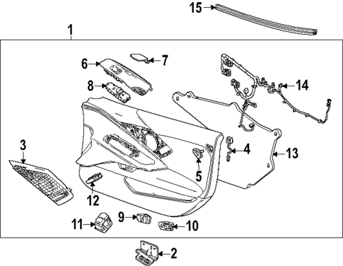 Interior Trim - Door for 2024 Chevrolet Corvette #0