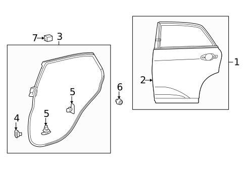 Door & Components for 2012 Lexus RX350 #1