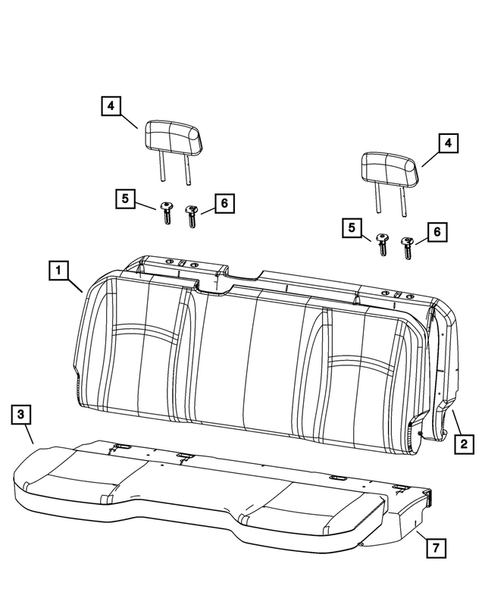 Rear Seats - Second Row for 2009 Dodge Ram 1500 #13
