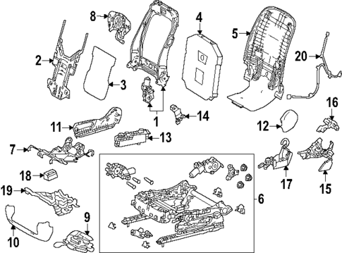 Passenger Seat Components for 2025 Lexus TX350 #0