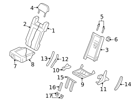 Rear Seat Components for 2017 Lincoln Navigator #4